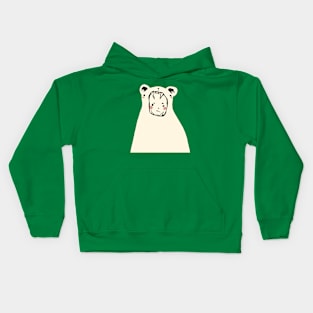 bear lino print Kids Hoodie